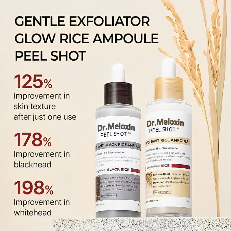๐ Peel Shot Glow Rice Ampoule Duo